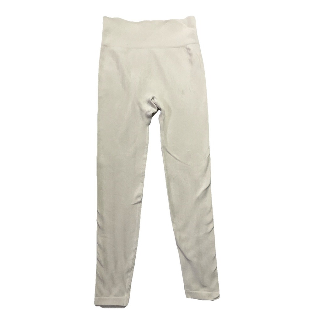 Beige Ankle Leggings Women's S 24" Inseam Knit Stretch